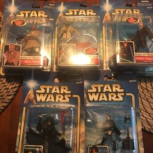 Star Wars attack of the clone’s 5 for $45. 2002 except Boba Fett which is 2001.